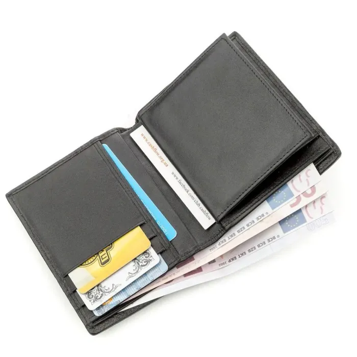 Портмоне CROCODILE LEATHER 18530 із натуральної шкіри крокодила Чорне