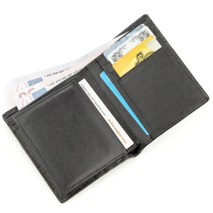 Портмоне CROCODILE LEATHER 18530 із натуральної шкіри крокодила Чорне