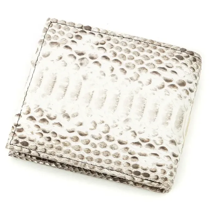 Гаманець жіночий SNAKE LEATHER 18532 із натуральної шкіри пітона Сірий