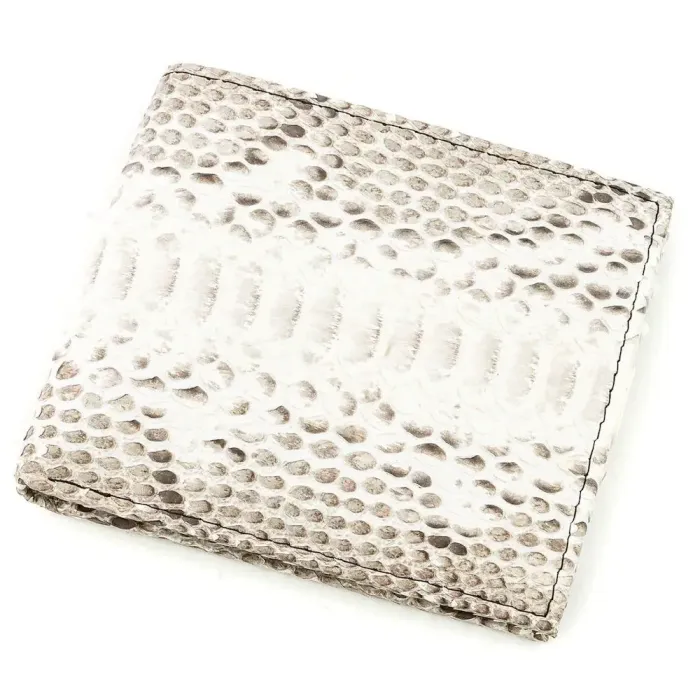 Гаманець жіночий SNAKE LEATHER 18532 із натуральної шкіри пітона Сірий