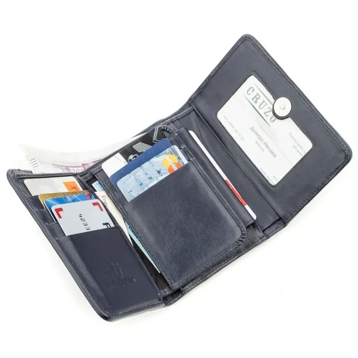 Вертикальний гаманець жіночий STINGRAY LEATHER 18533 із натуральної шкіри морського скату Синій