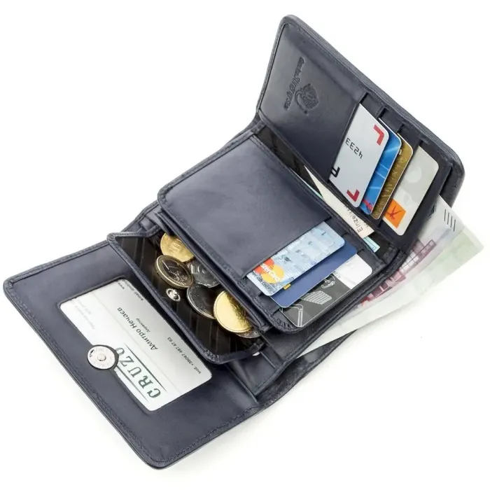 Вертикальний гаманець жіночий STINGRAY LEATHER 18533 із натуральної шкіри морського скату Синій