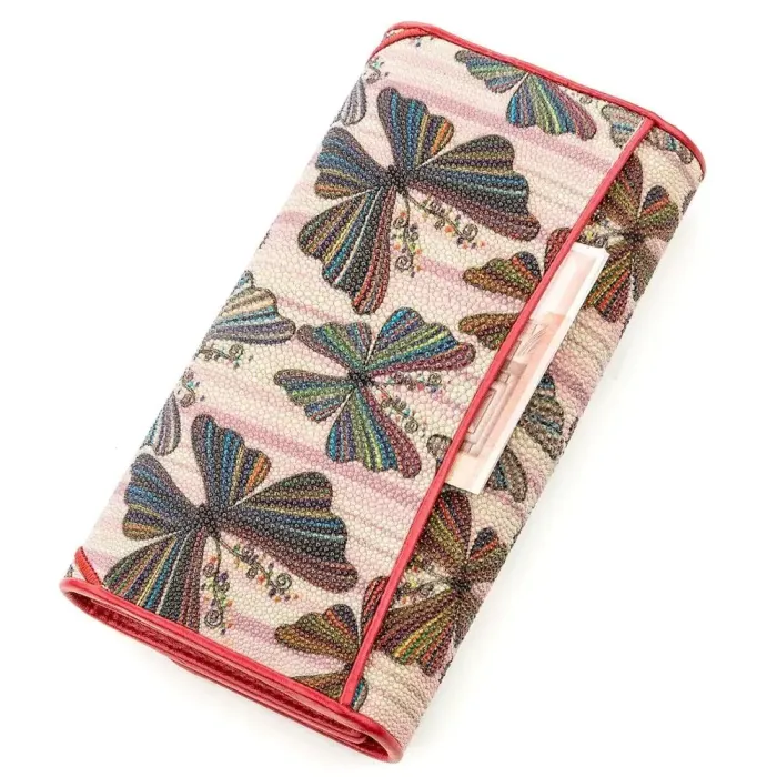 Гаманець жіночий STINGRAY LEATHER 18535 із натуральної шкіри морського ската Різнокольоровий