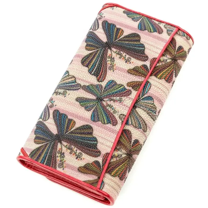 Гаманець жіночий STINGRAY LEATHER 18535 із натуральної шкіри морського ската Різнокольоровий