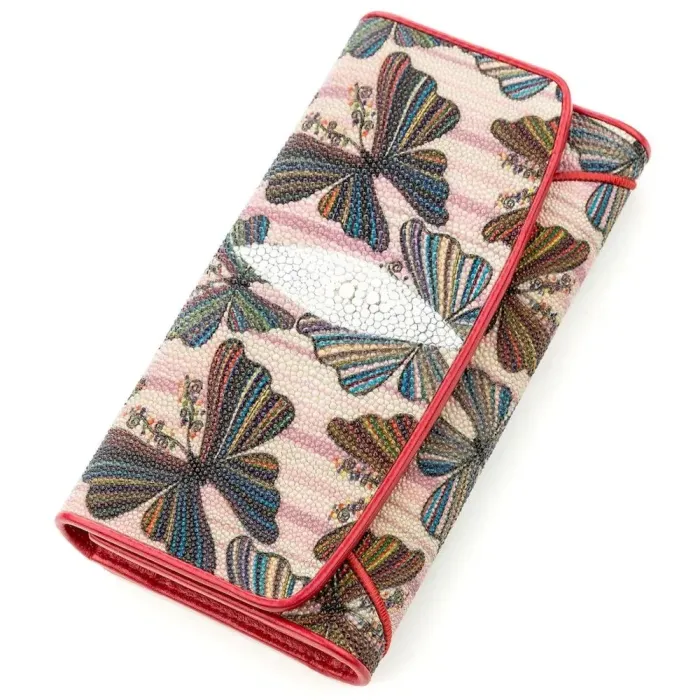 Гаманець жіночий STINGRAY LEATHER 18535 із натуральної шкіри морського ската Різнокольоровий