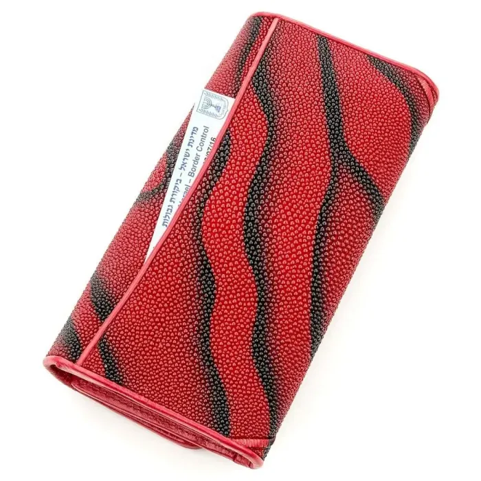 Гаманець жіночий STINGRAY LEATHER 18536 із натуральної шкіри морського ската Червоний