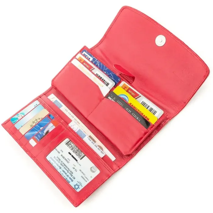 Гаманець жіночий STINGRAY LEATHER 18536 із натуральної шкіри морського ската Червоний