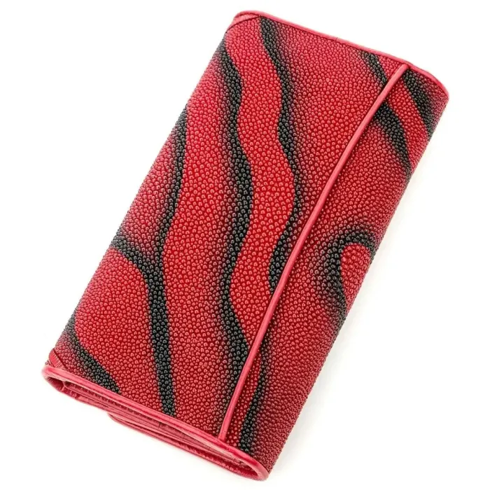 Гаманець жіночий STINGRAY LEATHER 18536 із натуральної шкіри морського ската Червоний