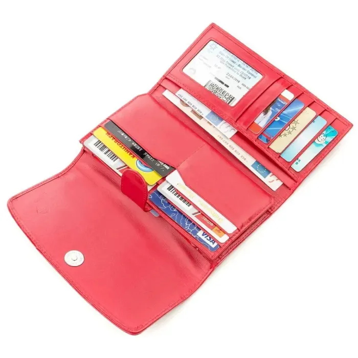 Гаманець жіночий STINGRAY LEATHER 18536 із натуральної шкіри морського ската Червоний