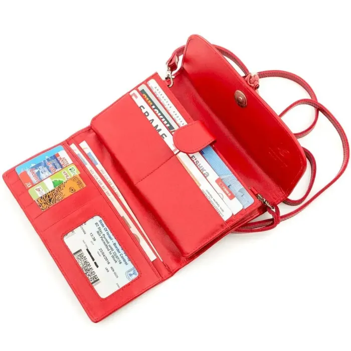 Гаманець-клатч жіночий SNAKE LEATHER 18542 із натуральної шкіри пітона Бордовий