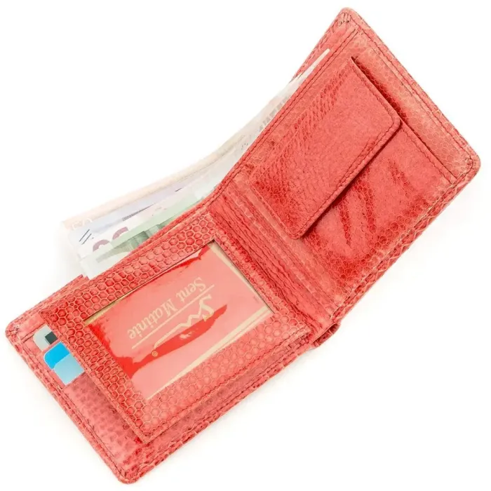 Гаманець жіночий SEA SNAKE LEATHER 18544 із натуральної шкіри морської змії Червоний