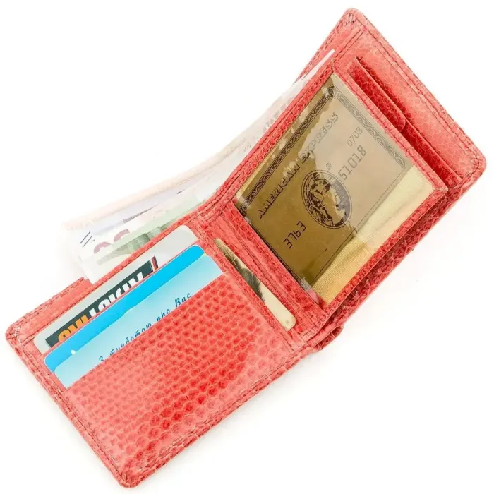Гаманець жіночий SEA SNAKE LEATHER 18544 із натуральної шкіри морської змії Червоний