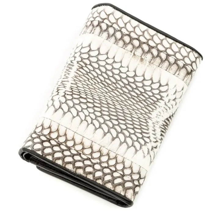 Гаманець SNAKE LEATHER 18546 із натуральної шкіри пітона Сірий