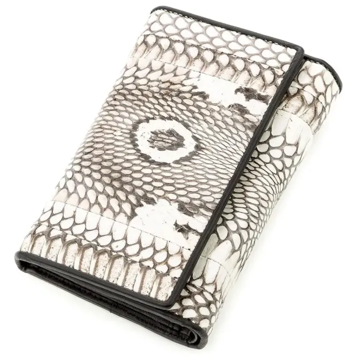 Гаманець SNAKE LEATHER 18546 із натуральної шкіри пітона Сірий