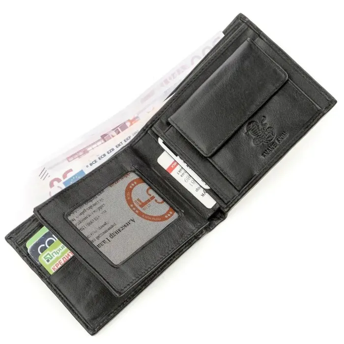 Гаманець чоловічий SEA SNAKE LEATHER 18552 із натуральної шкіри кобри Сірий