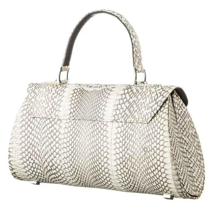 Сумка жіноча SNAKE LEATHER 18555 із натуральної шкіри кобри Сіра
