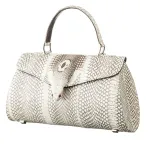 Сумка жіноча SNAKE LEATHER 18555 із натуральної шкіри кобри Сіра