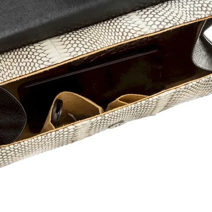 Сумка жіноча SNAKE LEATHER 18555 із натуральної шкіри кобри Сіра