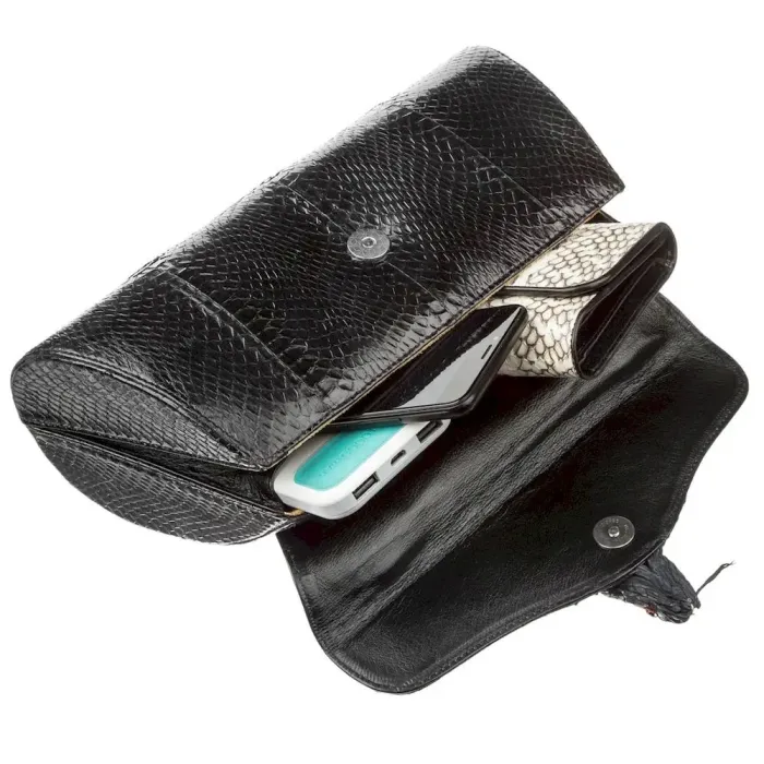 Сумка жіноча SEA SNAKE LEATHER 18556 із натуральної шкіри морської змії Чорна