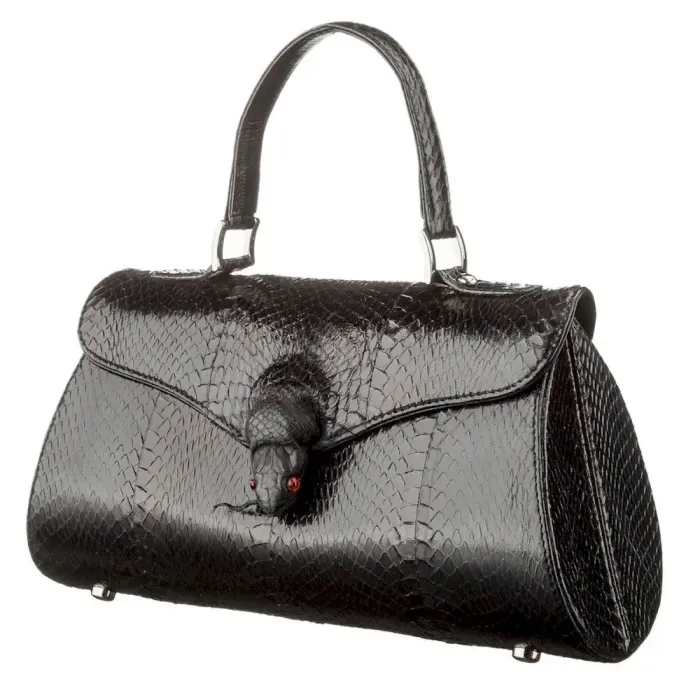 Сумка жіноча SEA SNAKE LEATHER 18556 із натуральної шкіри морської змії Чорна