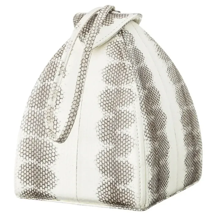 Сумка жіноча із натуральної шкіри морської змії SEA SNAKE LEATHER 18558 Біла