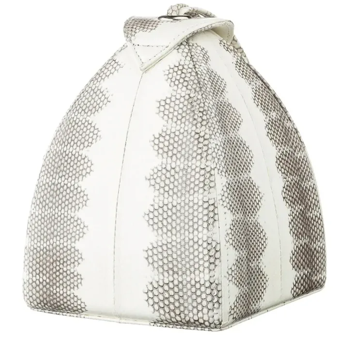 Сумка жіноча із натуральної шкіри морської змії SEA SNAKE LEATHER 18558 Біла