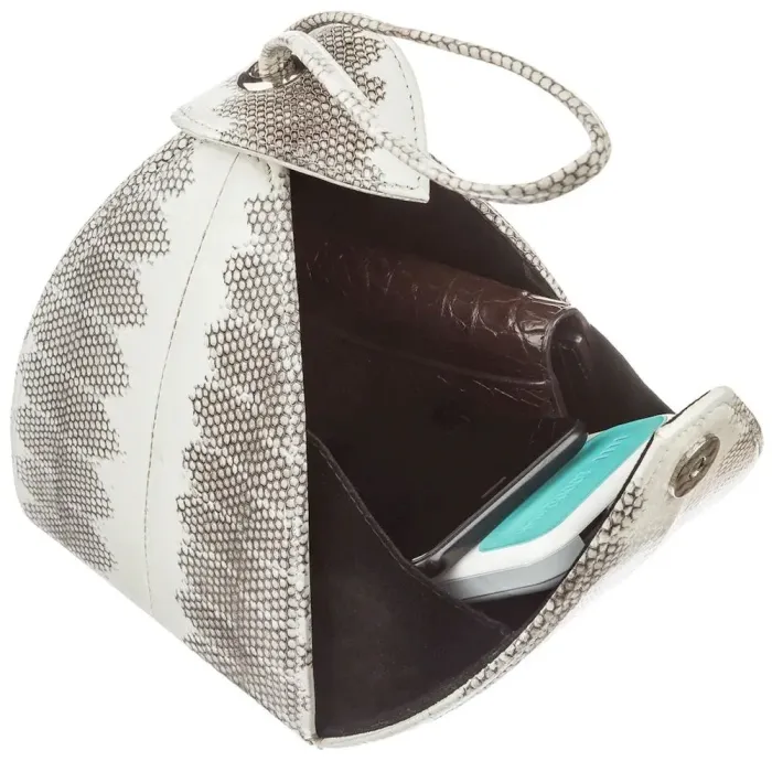 Сумка жіноча із натуральної шкіри морської змії SEA SNAKE LEATHER 18558 Біла