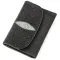Горизонтальний гаманець STINGRAY LEATHER 18560 із натуральної шкіри морського ската Чорний