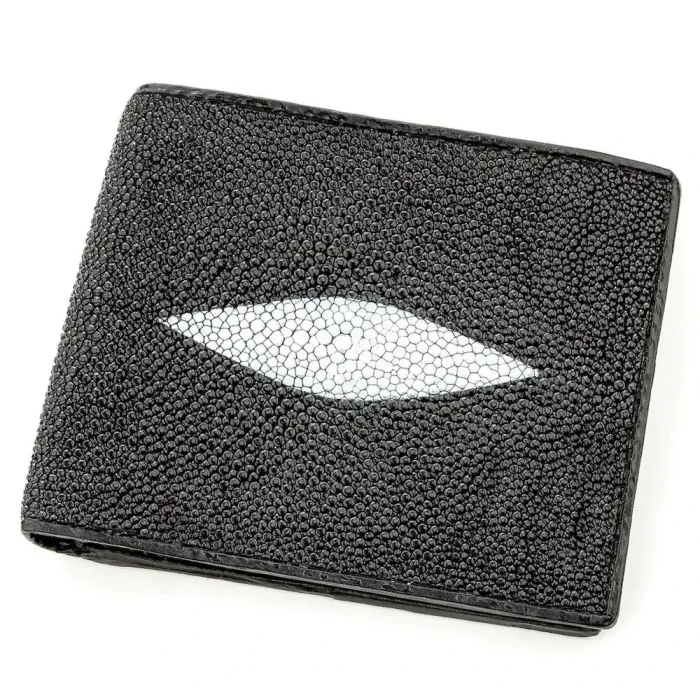 Бумажник мужской STINGRAY LEATHER 18562 из натуральной кожи морского ската Черный