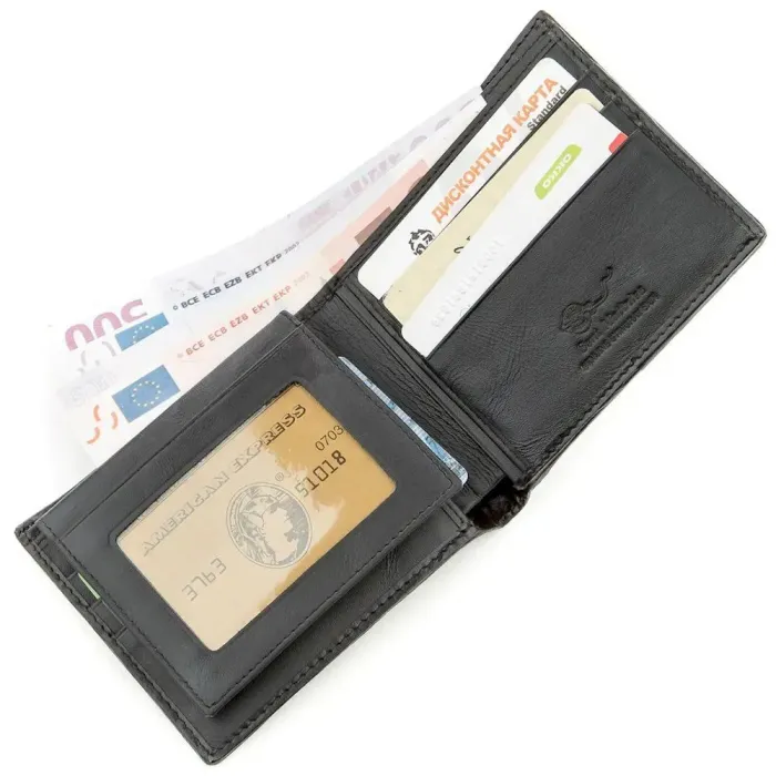 Бумажник мужской STINGRAY LEATHER 18562 из натуральной кожи морского ската Черный