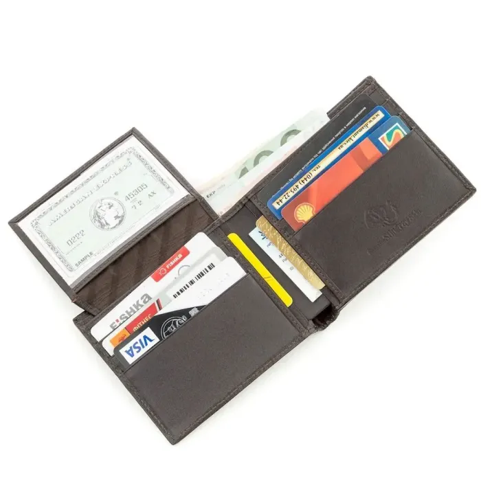 Бумажник мужской STINGRAY LEATHER 18566 из натуральной кожи морского ската Коричневый