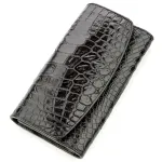 Гаманець-клатч CROCODILE LEATHER 18572 із натуральної шкіри крокодила Чорний