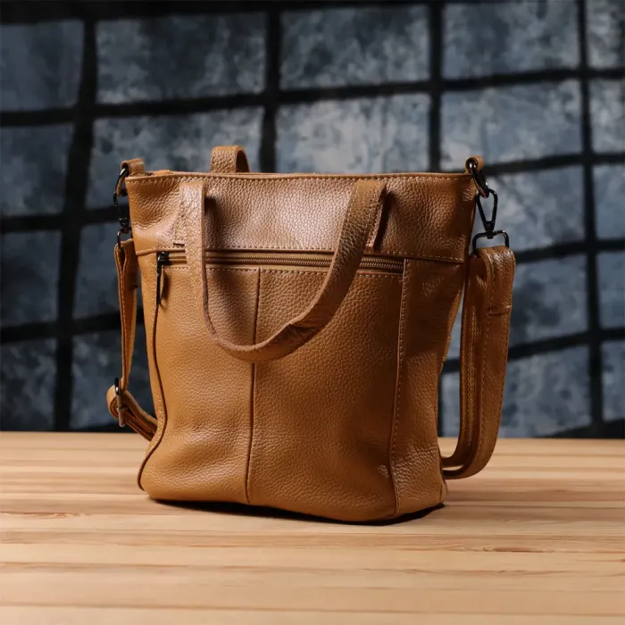 Стильна жіноча сумка з натуральної шкіри Vintage 22994 Рудий