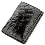 Бумажник мужской CROCODILE LEATHER 18573 из натуральной кожи крокодила Черный
