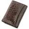 Бумажник мужской CROCODILE LEATHER 18574 из натуральной кожи крокодила Коричневый