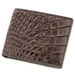 Бумажник мужской CROCODILE LEATHER 18577 из натуральной кожи крокодила Коричневый