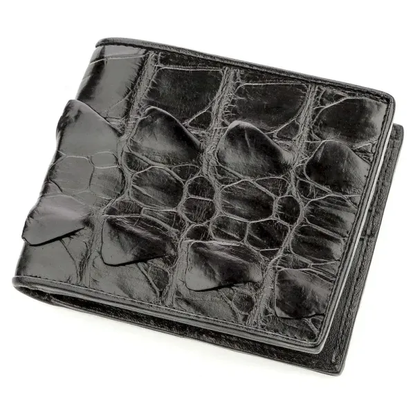 Гаманець чоловічий CROCODILE LEATHER 18583 із натуральної шкіри крокодила Чорний