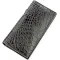 Клатч мужской CROCODILE LEATHER 18585 из натуральной кожи крокодила Черный