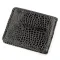 Бумажник мужской CROCODILE LEATHER 18586 из натуральной кожи крокодила Черный