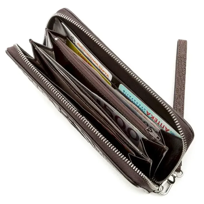 Клатч чоловічий CROCODILE LEATHER 18588 з натуральної шкіри крокодила Коричневий