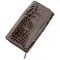 Клатч чоловічий CROCODILE LEATHER 18589 із натуральної шкіри крокодила Коричневий