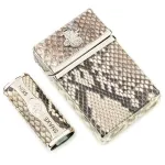 Футляр для сигарет SNAKE LEATHER 18590 із натуральної шкіри кобри Сірий