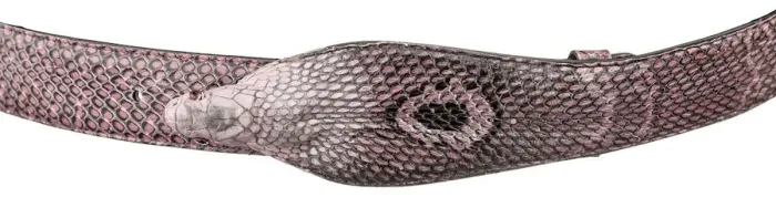 Ремінь SNAKE LEATHER 18592 з натуральної шкіри кобри Рожевий