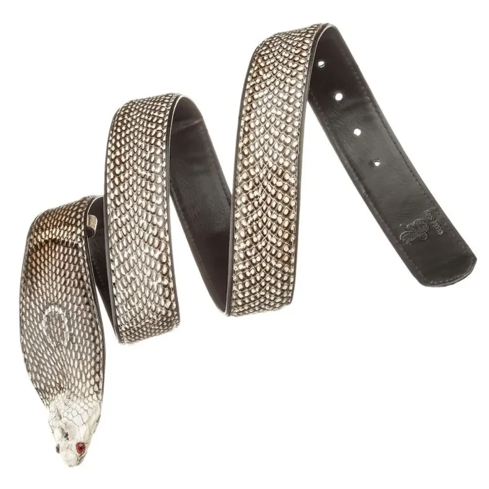 Ремінь SNAKE LEATHER 18595 з натуральної шкіри кобри Білий
