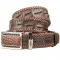 Ремінь автоматичний CROCODILE LEATHER 18600 з натуральної шкіри крокодила Коричневий