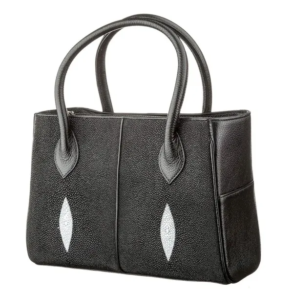 Сумка жіноча STINGRAY LEATHER 18610 із натуральної шкіри морського скату Чорна