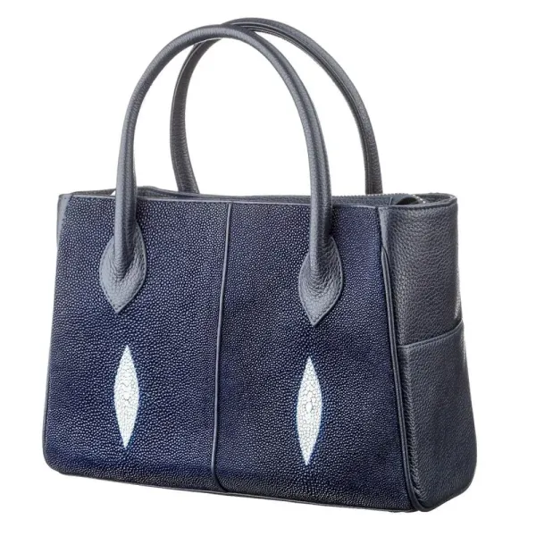 Сумка жіноча STINGRAY LEATHER 18611 із натуральної шкіри морського скату Синя