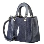 Сумка жіноча STINGRAY LEATHER 18613 із натуральної шкіри морського скату Синя