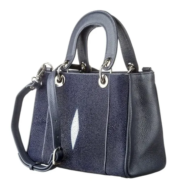Сумка жіноча STINGRAY LEATHER 18613 із натуральної шкіри морського скату Синя