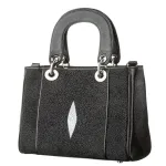 Сумка жіноча STINGRAY LEATHER 18614 із натуральної шкіри морського скату Чорна
